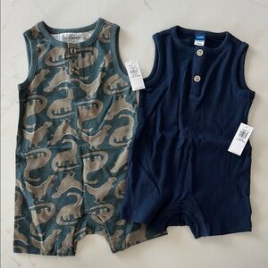 Old Navy Baby Rompers - Dino Print and Navy